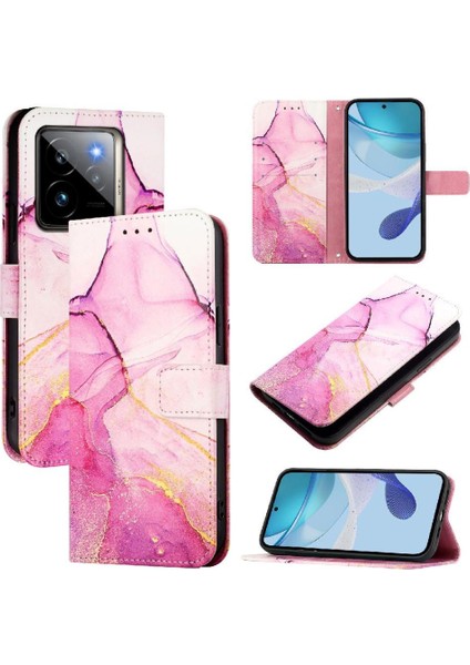 Realme Gt7 Pro 5g Cüzdan Için Kılıf Kickstand Mermer Desen Pu Deri (Yurt Dışından)