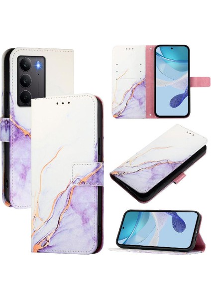 Realme C75 4g Cüzdan Pu Deri Kickstand Mermer Desen Için Kılıf (Yurt Dışından) indirimleri