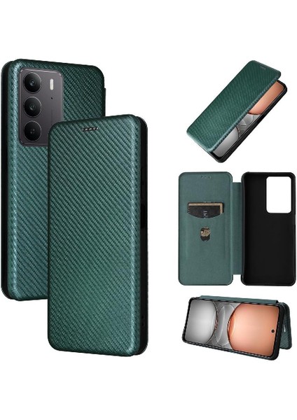 Realme C75 4g Tam Koruma Kartı Ekleme Manyetik Için Flip Case (Yurt Dışından)