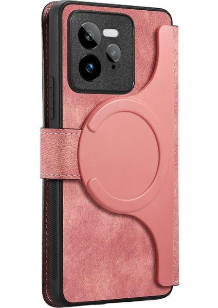 Realme Gt 7 Pro Retro Kart Standı Mıknatıs Koruyucu Malzeme Için Flip Case (Yurt Dışından)