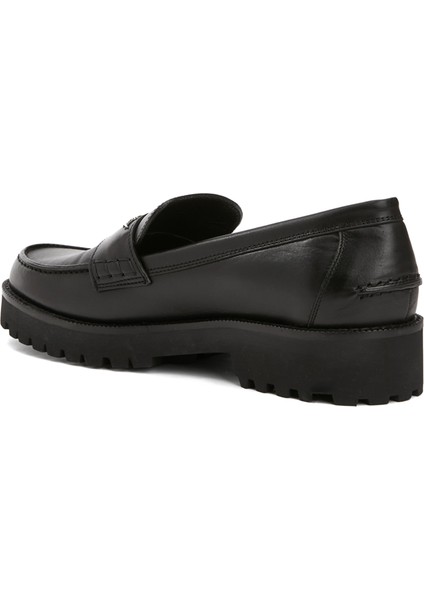 Joecassin Siyah Kadın Deri Loafer modelleri