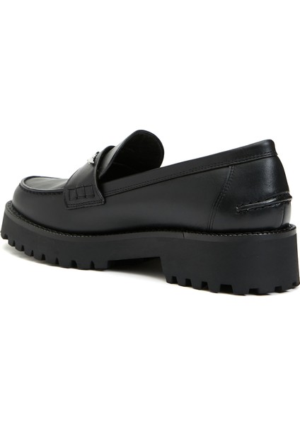 Siyah Kadın Deri Loafer modelleri