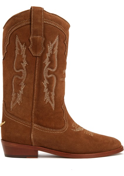 Tex Camel Kadın Süet Western Çizme