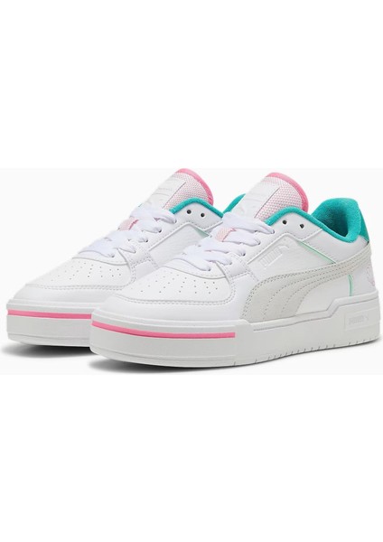 Kadın Puma White-Sparkling Green-Fast Pink Puma Ca Pro Retro Resort Wns Beyaz Kadın Günlük Spor Ayakkabı modelleri