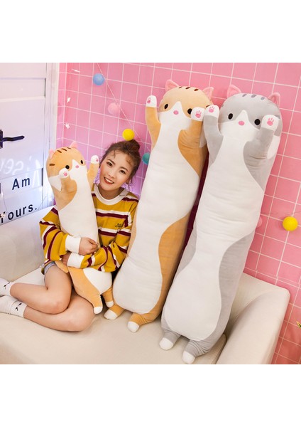 90CM Uzunluğunda Kedi Klip Bacaklar Peluş Oyuncak Bebek Bebek Yastık Hediye (Yurt Dışından)