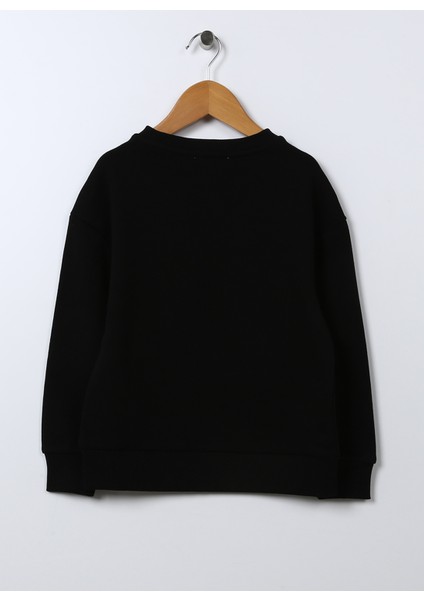 Baskılı Kız Çocuk Siyah Sweatshirt 22WAG30 fiyatları