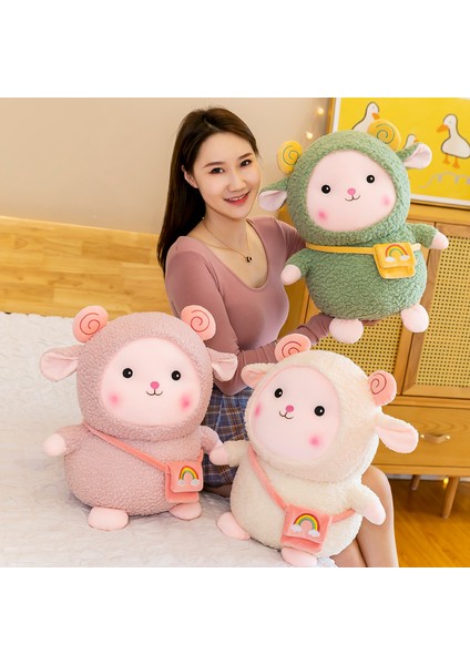 22CM Sevimli Koyun Peluş Bebek Bebek Yastık Hediye (Yurt Dışından)