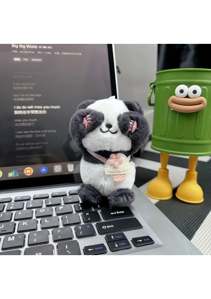 Sevimli Süper Sevimli Tombul Dev Panda Peluş Bebek Bebek Kolye Kadife Bebek Bebek Anahtarlık (Yurt Dışından)