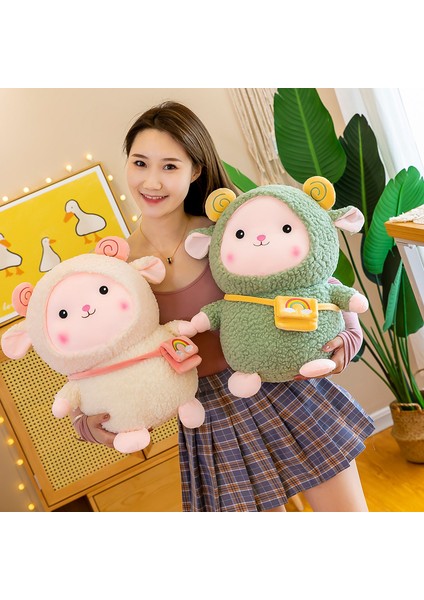 80CM Sevimli Koyun Peluş Oyuncak Bebek Yastık Hediye (Yurt Dışından)