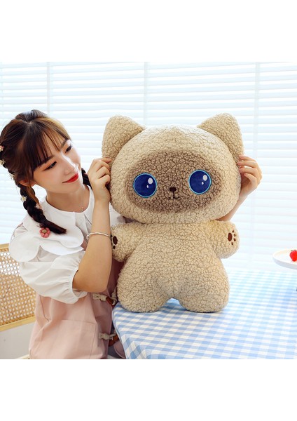 80CM Siyam Kedisi Peluş Oyuncak Bebek Yastık Hediye (Yurt Dışından)