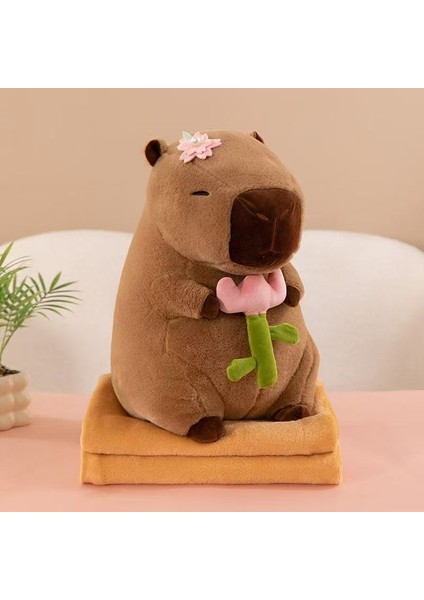40CM Kirpi Balığı Klima Battaniyesi 2'si 1 Arada Peluş Oyuncak Bebek Yastık Hediye (Yurt Dışından)
