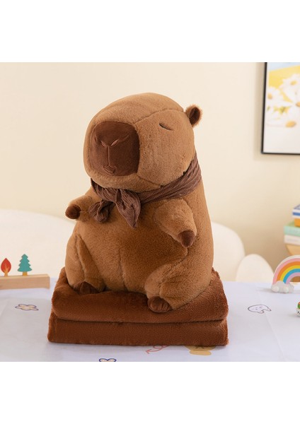 40CM Kirpi Balığı Klima Battaniyesi 2'si 1 Arada Peluş Oyuncak Bebek Yastık Hediye (Yurt Dışından)