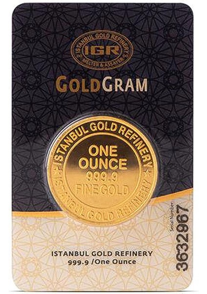 1 Ons Gram Altın Külçe Altın 24 Ayar 999.9