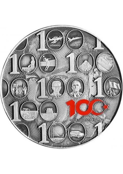 Türkiye Yüzyılı Okside Gümüş Sikke Coin