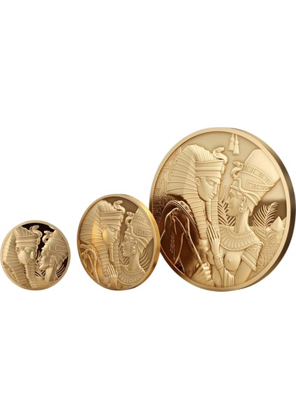 Agakulche Amenhotep Nefertiti 1/10 Ons Altın Sikke Coin modelleri