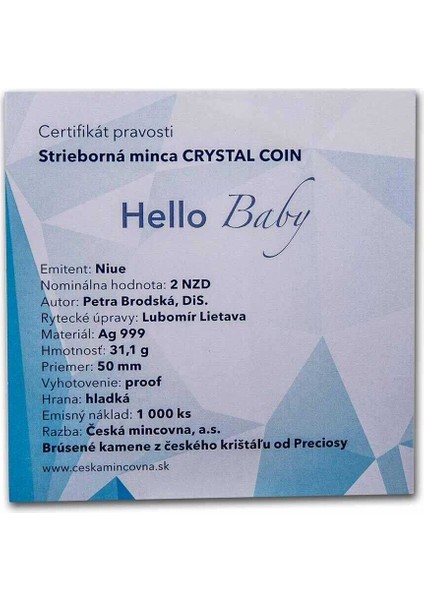Hoş Geldin Bebek Kristal Taşlı 2023 1 Ons Gümüş Sikke Coin