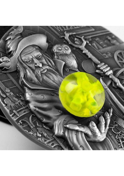 Büyücü Kristal Taşlı Gümüş Sikke Coin modelleri