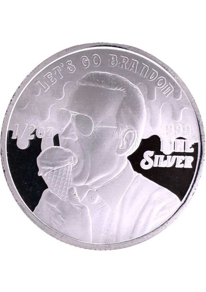 FJB Lets Go Brandon Gümüş Sikke Coin
