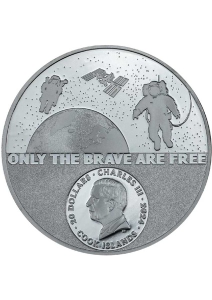 Gerçek Kahramanlar Astronot Gümüş Sikke Coin
