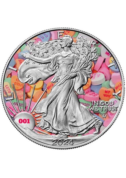 Sevgililer Günü Yürüyen Özgürlük Gümüş Sikke Coin