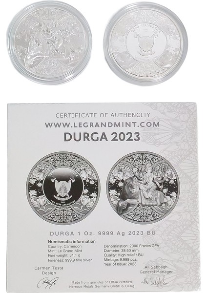 Durga High Relief 2023 1 Ons Gümüş Sikke Coin fırsatları