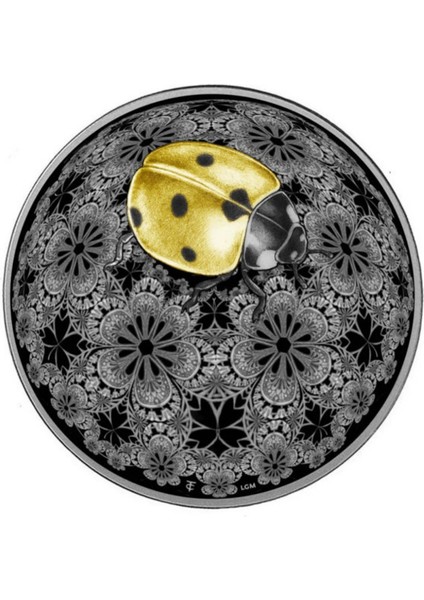 Agakulche Uğurböceği Sarı Altın Kaplama Gümüş Sikke Coin