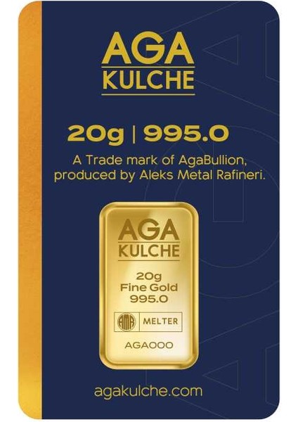 20 gr 995 24 Ayar Külçe Altın