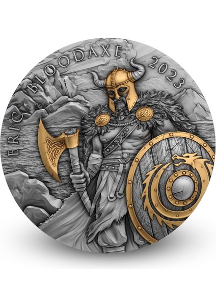 Agakulche Eric Kanlı Balta Altın Kaplama Ngc Sertifikalı Gümüş Sikke Coin modelleri