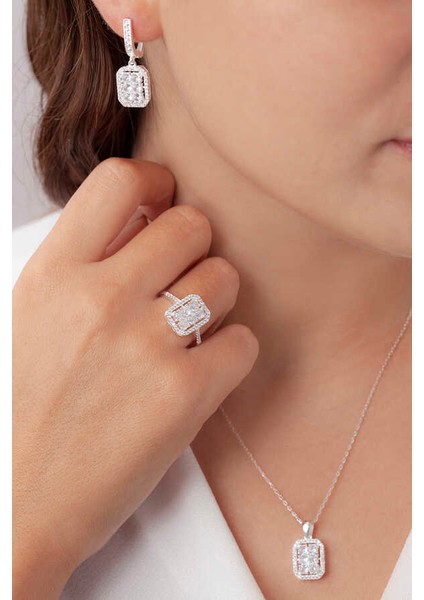 Baget Model Kadın Gümüş Set S48-KB (925)