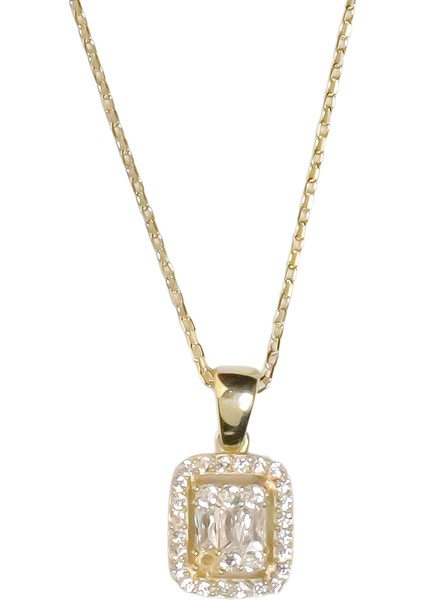 Baget Taşlı Gümüş Takı Seti Gold S32GB 925 fiyatları