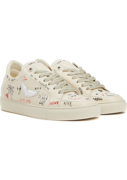 Fly On Beyaz Silver Kadın Deri Sneaker fiyatları