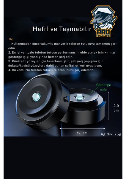 Elektrikli Vakumlu Manyetik Dönebilen İnce Magsafe Araç Ev Ofis Pürüzsüz Zeminler Tutucu modelleri