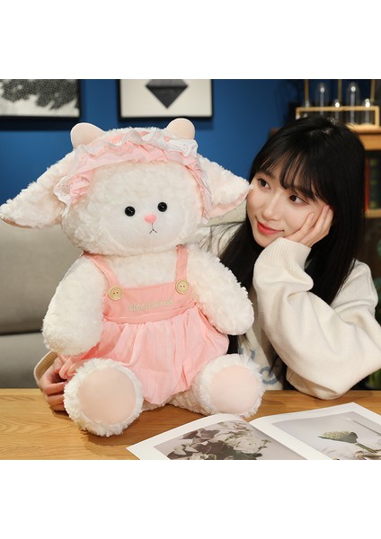 50CM Sevimli Kuzu Peluş Oyuncak Bebek Yastık Hediye (Yurt Dışından)