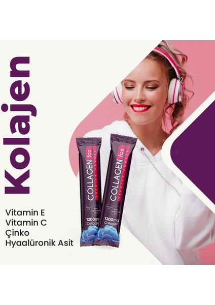1200 Mg Kolajen İçeren Toz Takviye Edici Gıda 30 Saşet
