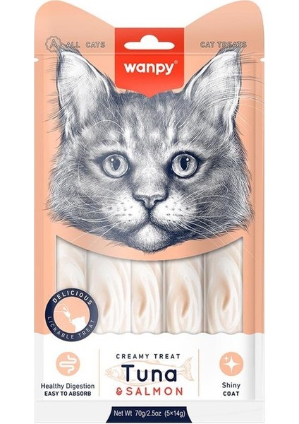 Ton - Somon Aromalı Krema Kedi Ödülü 14gr x5