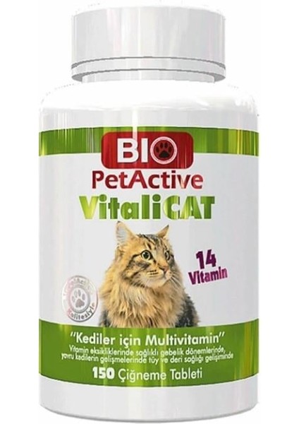 PetActive Vitalicat Kedi Multivitamin 150 Tablet