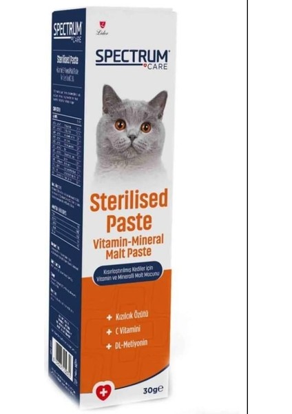 Care Kısırlaştırılmış Kedi Vitamini Malt Paste 30 gr