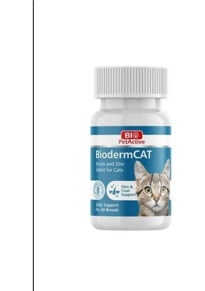Pet Active Bioderm Kediler İçin Biotin Çinko 100 Tablet