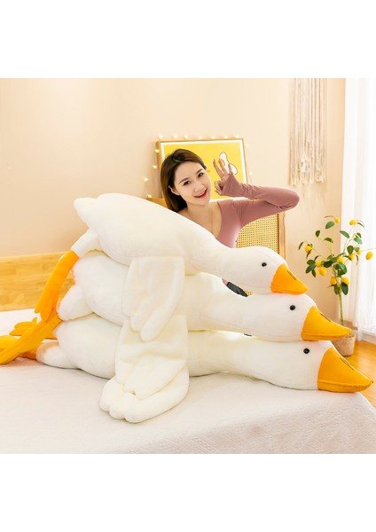 50CM Büyük Beyaz Kaz Yastığı Peluş Oyuncak Doğum Günü Hediyesi (Yurt Dışından)