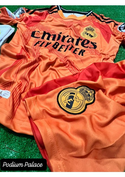 Real Madrid 24/25 K.y.l.i.a.n Mbappe Yeni Sezon Turuncu Iç Saha Forması 4'lü Set(Turuncu) ZYN15