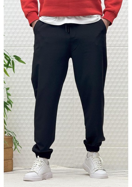 Erkek Full Likralı Paraşüt Kumaş Lastikli Jogger Pantolon