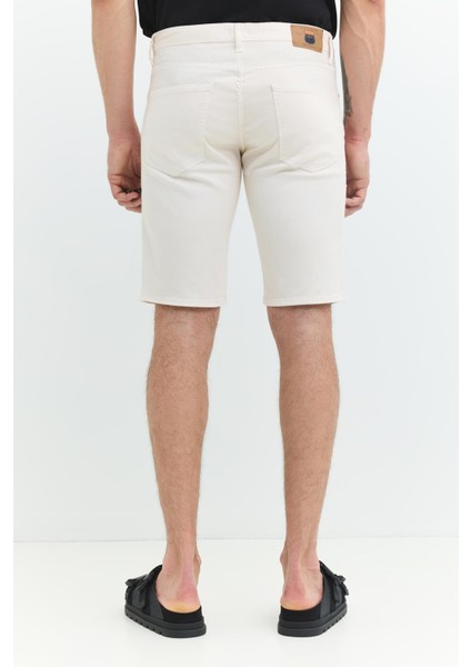 Slim Fit Bej Erkek Jean Şort indirimleri