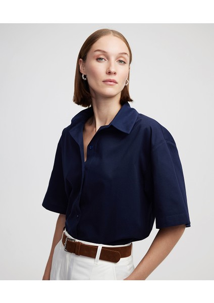 Oversize Poplin Gömlek IS1240025353015