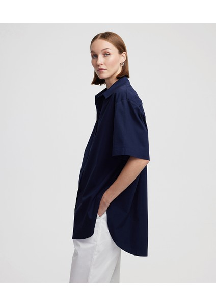Oversize Poplin Gömlek IS1240025353015