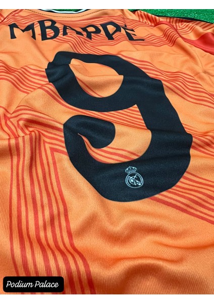 Real Madrid 24/25 K.y.l.i.a.n Mbappe Yeni Sezon Turuncu Iç Saha Forması 4'lü Set(Turuncu) ZYN15