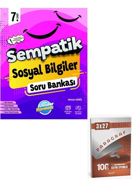 Ünlüller 2026 7 Sınıf Sempatik Sosyal Bilgiler Soru Bankası+Anla Kazan Paragraf