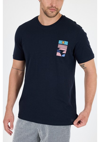 Erkek %100 Pamuk Bisiklet Yaka Kısa Kollu Baskılı T-Shirt Rahat ve Şık Günlük Tişört 0005 modelleri