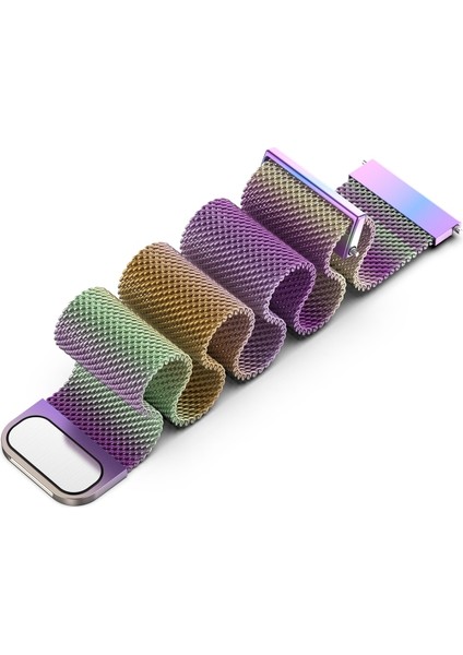 Samsung Galaxy Watch 4/5/6/7/fe/40/40/44 Classic 42/43/46/47MM Uyumlu 20MM Metal Hasır Mıknatıslı Kordon Paslanmaz Çelik indirimleri