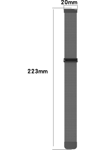 Samsung Galaxy Watch 4/5/6/7/fe/40/40/44 Classic 42/43/46/47MM Uyumlu 20MM Metal Hasır Mıknatıslı Kordon Paslanmaz Çelik