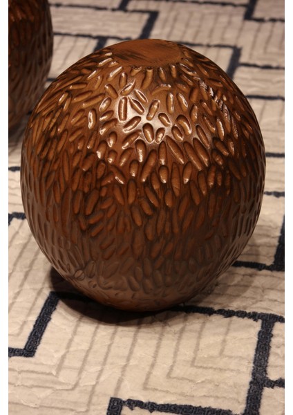 Modern Orta Sehpa & Top Sehpa Cam Sehpa & Küre Orta Sehpa - Dragon (Ceviz) - Fasulye - Füme Cam